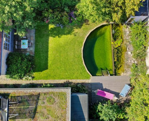 Luftbild: Schwimmteichgarten