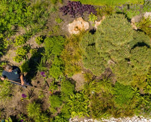 Gartenpflege, Luftbild