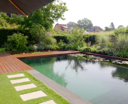 Schwimmteich im Garten